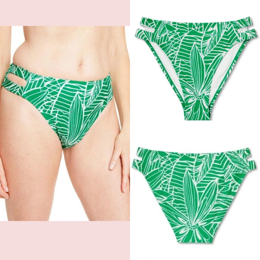 NWT‎ $20 Tabitha Brown Target [ Small ] rint Mid Waist Cutout Bikini Bottom